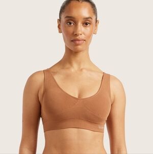 Boody Seamfree Padded Crop Bra In Maple